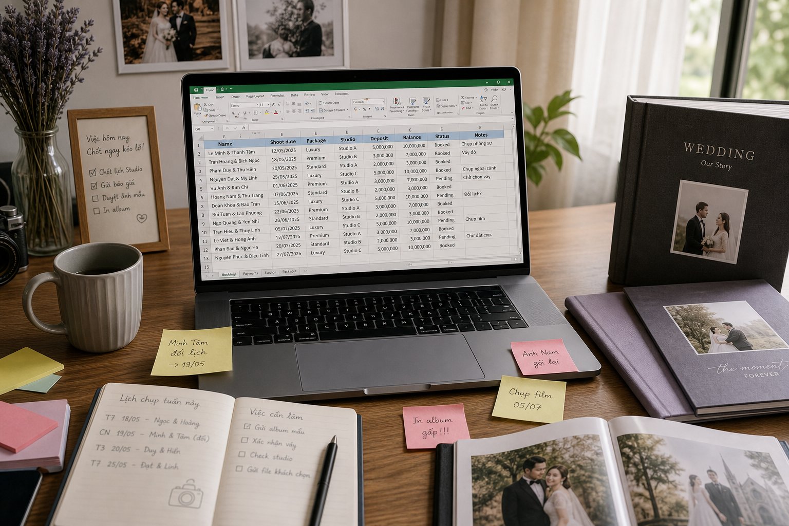 Tại sao studio wedding cần CRM thay vì Excel?