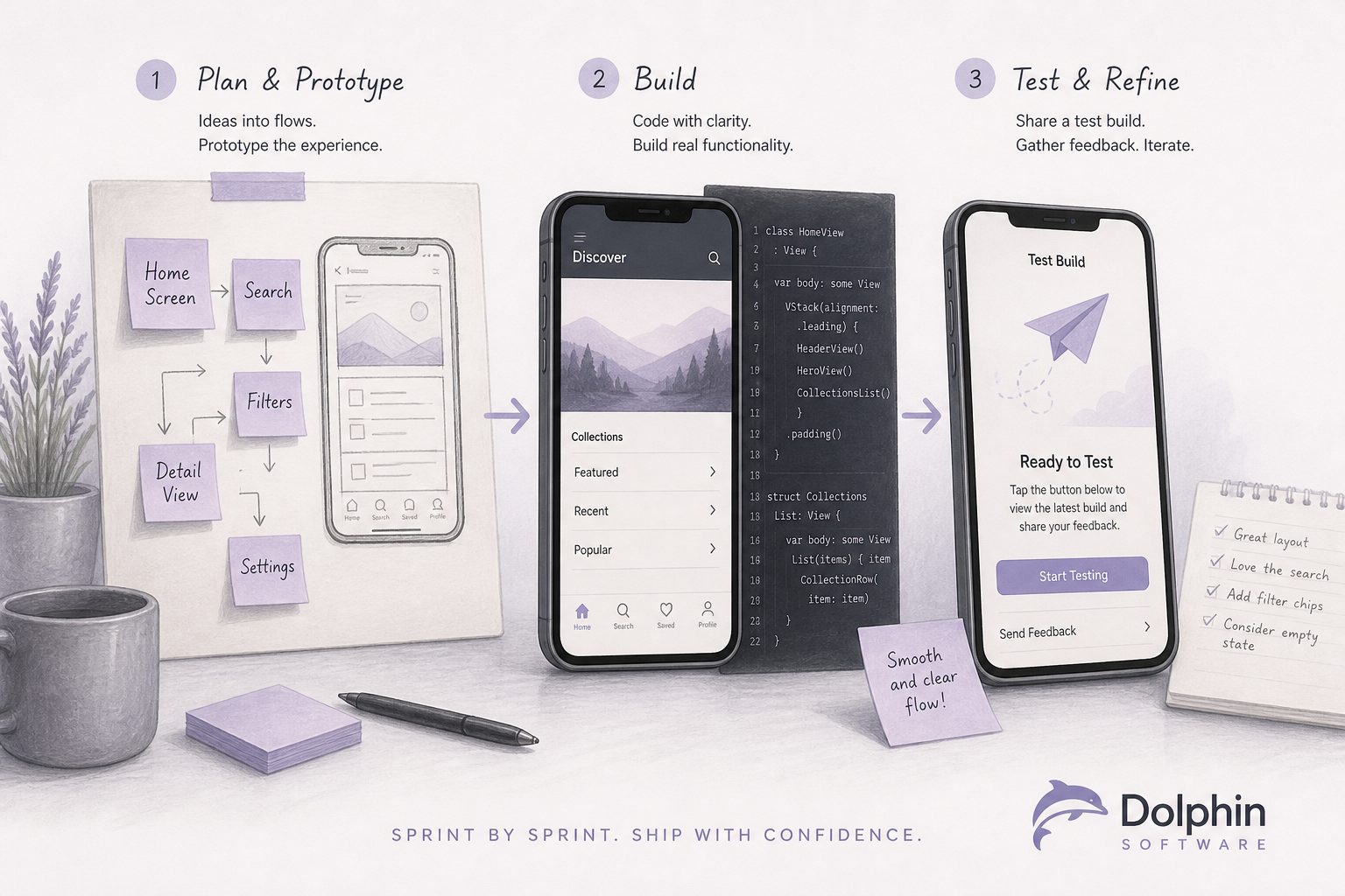 Cách Dolphin Software triển khai dự án app